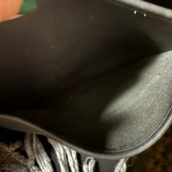 Coach stewardess Black Leather Shoulder Bag with Gold Accents - Picture 9 of 15